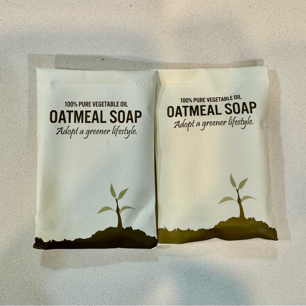 2 Pieces Set_Oatmeal Soap 20g_100% Pure Vegetable Oil_NWT
